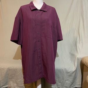 🌷Purple strip button down collar shirt